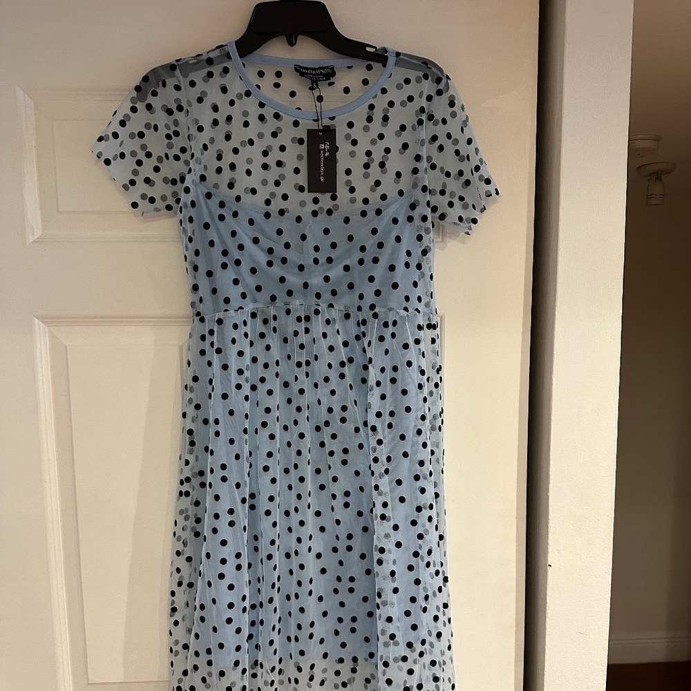 Wednesday Girl midi dress in polka dot